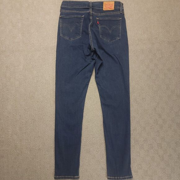 Levis Curvy Skinny Womens 29 (29X29) Jeans Mid Rise Stretch Blue Denim - Picture 2 of 11